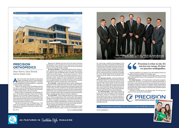 Precision Orthopedics - Southlake Style Magazine